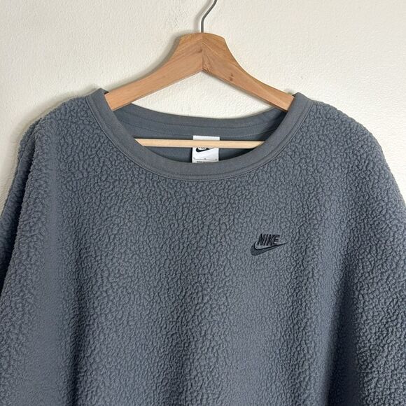 Nike Club Fleece Men's Winterized Crew pullover sweater size large nwot - Picture 3 of 11